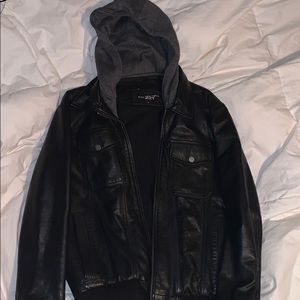 Black Rivet Leather Jacket (S)